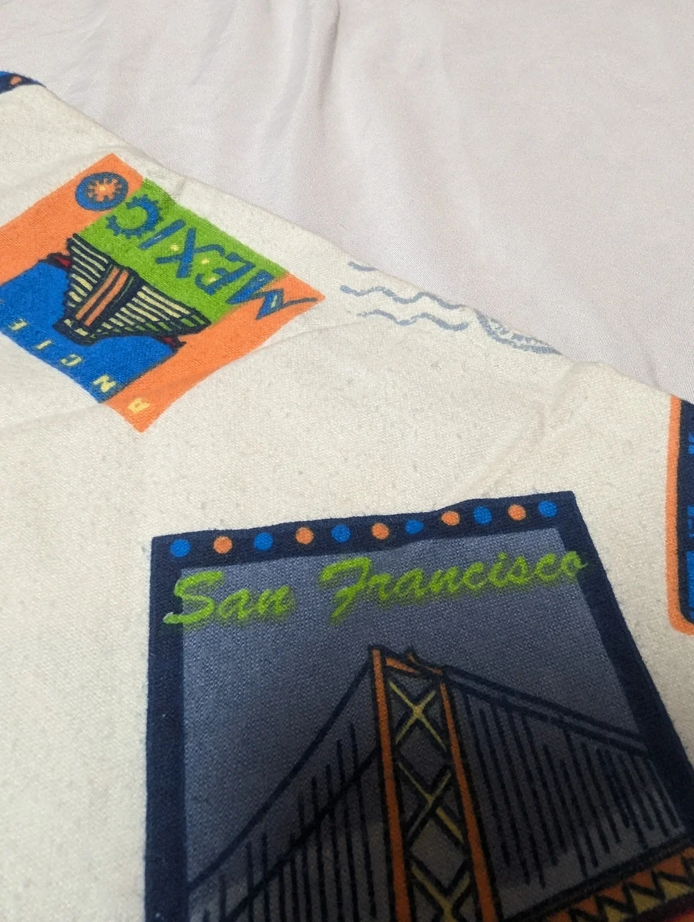 Set Of 2 Flannel Postcard Travel Printed Standard Pillow Cases 28